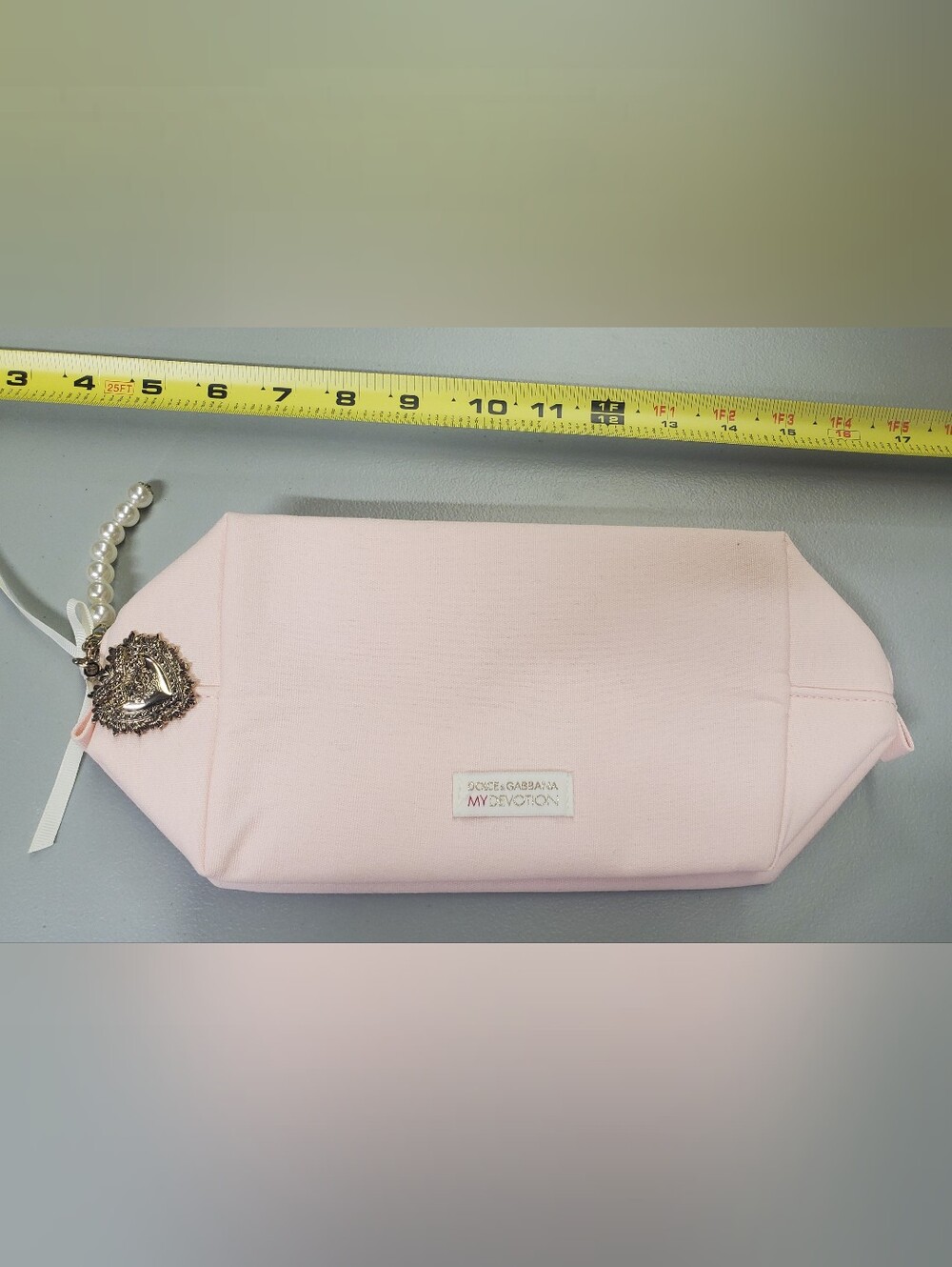 Dolce & Gabbana My Devotion Pink Zipper Makeup Bag 10in x 4in